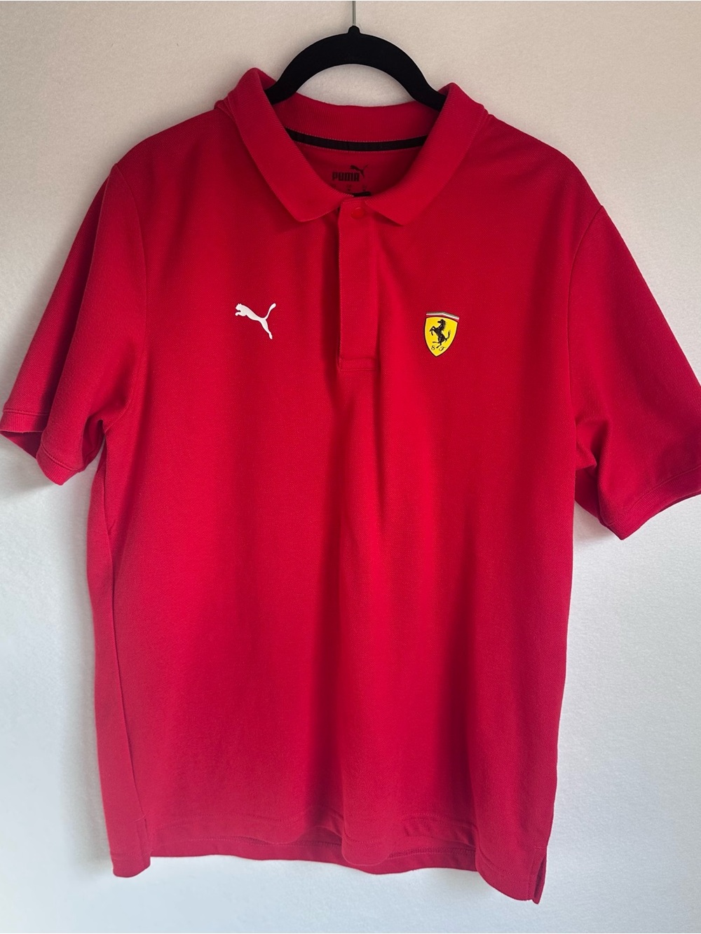 PUMA x Scuderia Ferrari Red Short Sleeve Polo Men’s size M